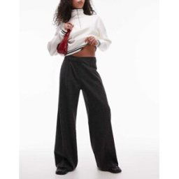 Topshop - Pantalon d'ensemble Ã carreaux et taille croisÃ©e - Gris Gris 42 female