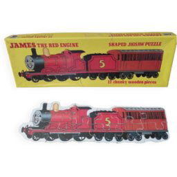 Puzzle ancien James the red engine, thomas le train multicolore 28x0x6
