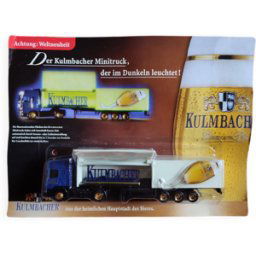 Semi-remorque ''Scania 124L 420'' à panneau ouvrant blanc 29x4x22