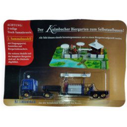 Camion "Renault Magnum" à plateau & Jardin à bières -série collector multicolore 30x4x21
