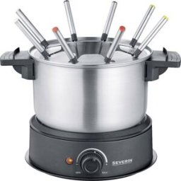 Severin 2470 Appareil à fondue 1500 W 8 fourchettes à fondue acier inoxydable (brossé), noir