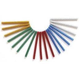 O Color Bâtons de colle pour pistolet - diamètre 7 mm, longueur 10 cm - pailletés - sachet de 25