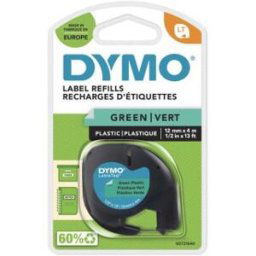 Ruban Letratag LT Dymo - Ruban noir/vert - 12 mm x 4 m