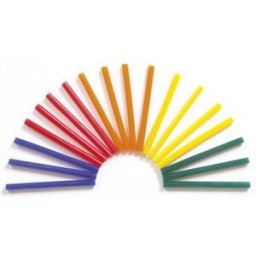 O Color Bâtons de colle pour pistolet - diamètre 7 mm, longueur 10 cm - couleurs assorties - sachet de 25