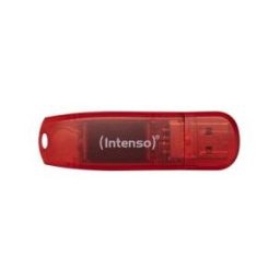 Intenso rainbow line lecteur usb flash 128 go usb type-a 2.0 rouge, transparent