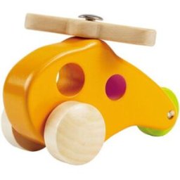 Hape Jouet en bois hélicoptère jaune
