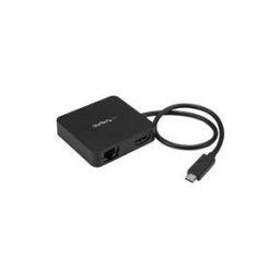 StarTech.com Adaptateur multiport USB-C pour ordinateur portable - Station d'accueil USB C avec HDMI 4K GbE USB 3.0 (USB-A) - Alimente - station d'accueil - USB-C / Thunderbolt 3 - HDMI - 1GbE - Conformite TAA