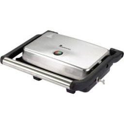 MasterPRO électrique Grill à contact revêtement anti-adhésif, boîtier Cool-Touch, protection contre la surchauffe noir,acier inoxydable