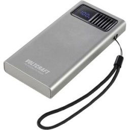 VOLTCRAFT PB PD20WLCD-10000 Powerbank (batterie supplémentaire) 10000 mAh Fast Charge, Power Delivery 2.0 LiPo gris métalisé Affichage du statut
