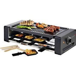 Korona 45070 Appareil à raclette 8 poêlons noir, argent