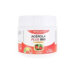 Phyto-Actif Acérola Plus 500 100 Unités - Pot 100 comprimés de 3,8 g