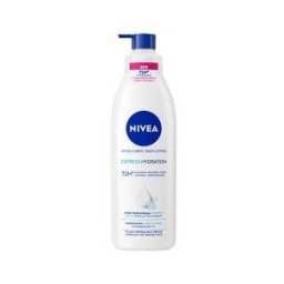 Nivea Lotion Corps Express Hydratation Peaux Normales à Sèches 72H 250 ml - Flacon-Pompe 250 ml