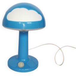 Lampe champignon, nuage bleu Skojig, design Henrik Preutz pour Ikea, 1990 bleu 20x16x32