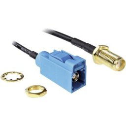 Rallonge pour antenne WiFi Delock 88583 [1x SMA femelle - 1x SMBA-(FAKRA) Z femelle] noir