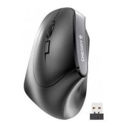 Cherry mw 4500 left souris ergonomique sans fil, pour gauchers, noir, usb