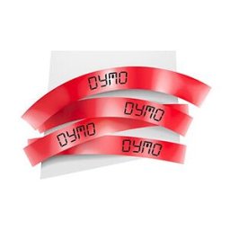 Ruban plastique dymo noir/rouge 12MM pour letratag