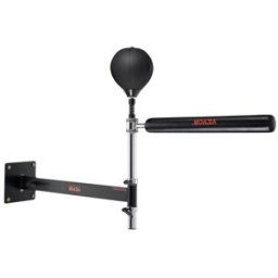 VEVOR Barre de boxe murale, barre de rotation de boxe avec balle de boxe, entraîneur de vitesse de boxe réglable, barre de boxe réflexe avec gants, équipement de boxe pour Kickboxing, MMA, Fitness
