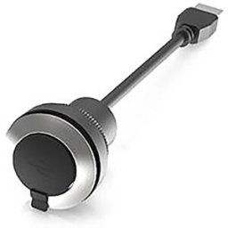 RAMO 30 F, USB, taille ronde, anneau avant en acier inoxydable, USB 3.0 type A avec câble 55 cm Adaptateur/prolongateur RAMO 30 F 1.11.099.002/0010 RAFI