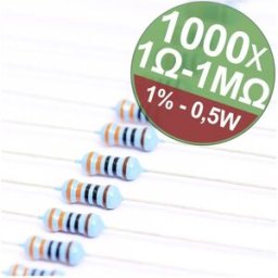 Quadrios 22P083 22P083 Jeu de résistances à couche métallique sortie axiale 0.5 W 1 % 1 set
