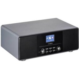 Reflexion HRA19DAB/GR Radio de table DAB+, DAB, FM MP3, CD, DAB+, Bluetooth, AUX, FM avec télécommande, avec caisson denceinte, fonction réveil gris