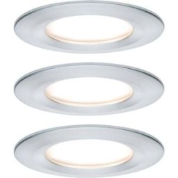 Paulmann Nova Spot encastrable pour salle de bains jeu de 3 LED LED 18 W IP44 Aluminium (tourné)