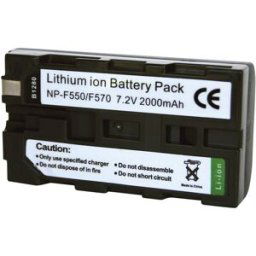 Conrad energy 250467 Batterie pour appareil photo Remplace laccu dorigine NP-F530, NP-F550, NP-F570 7.2 V 2000 mAh