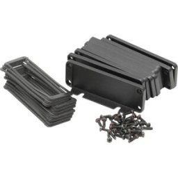 Hammond Electronics Plaque dextrémité aluminium noir (L x l x H) 16 x 107 x 35 mm 10 pc(s)