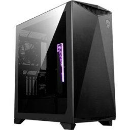 Tour midi MSI MPG GUNGNIR 300P AIRFLOW Boîtier PC noir 3 ventilateurs pré-installés, 1 ventilateur pré-installé, filtre anti-poussière, fenêtre latérale