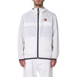 Coupe vent Tommy Jeans flag badge Homme Blanc S