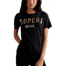 T shirt Superdry Jpn Sequin black Femme Noir XS