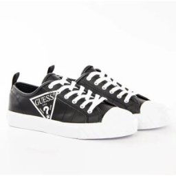 Basket Guess Original triangle logo b&w Femme Noir 36