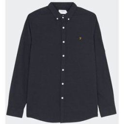 Farah - Chemise col amÃ©ricain slim-fit en coton biologique - Taille S Bleu S male