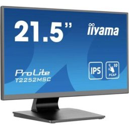 IIYAMA ProLite T2252MSC-B2 Moniteur tactile CEE: C (A - G) 54.6 cm (21.5 pouces) 1920 x 1080 pixels 16:9 5 ms HDMI™, DisplayPort, prise casque, USB 3.1 IPS LCD