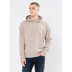 Circular Logo Hoodie par New Balance Beige L Accessoires