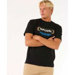 Rip Curl T-shirt Surf Revival Yo Mumma Black 2XL male