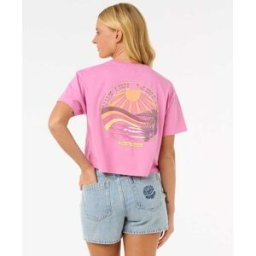 Rip Curl T-shirt Sun & Sea Crop Pink XL female