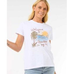 Rip Curl T-shirt Paradise Bay Standard Optical White 2XS female