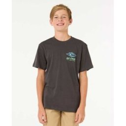 Rip Curl T-shirt Raw Energy Dolphin Enfant Washed Black 10 male