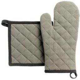 Maison Vivaraise Lot gant de cuisine/manique recyclé Grace Ombre 15 x 32 15 x 32 cm unisex