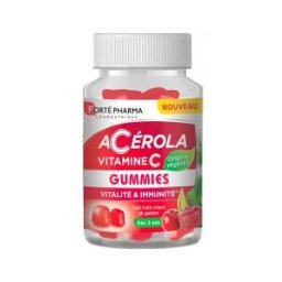 Forté Pharma Acérola Énergie Gummies - 60 Gommes - Pot 60 gommes