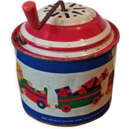 Boite a musique vintage multicolore 8x8x9
