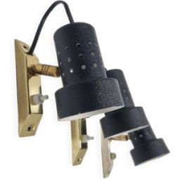 Trio d appliques vintage orientables noir 7x13x12