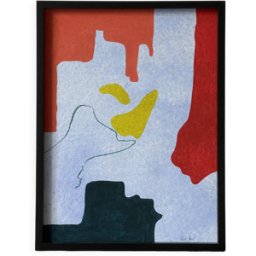 ART Peinture abstraite colorée, peinte à la main à l acrylique sur papier multicolore 30x0x40