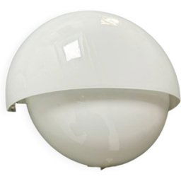 Applique vintage en verre de Murano de Vico Magistretti pour Artemide / Mania / Space Age blanc 23x9x23