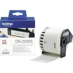 Brother DK-22205 Rouleau détiquettes 62 mm x 30.48 m papier blanc 1 pc(s) fixation permanente DK22205 Etiquette universelles