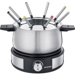 Severin 2471 Appareil à fondue 1500 W réglage de la température en continu acier inoxydable, noir