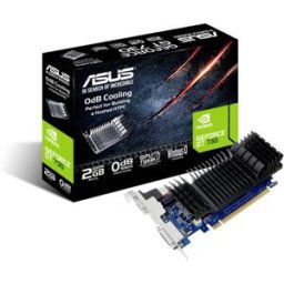 Asus Carte graphique Nvidia GeForce GT730 2 GB RAM GDDR5 PCIe HDMI™, DVI profil bas, refroidissement passif