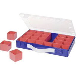 Coffret de rangement séparations variables Hünersdorff 600900 (L x l x H) 332 x 232 x 55 mm Nombre de compartiments: 24 1 pc(s)