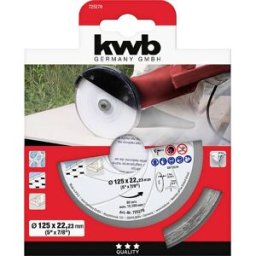 kwb 725270 Disque à tronçonner diamanté Diamètre 125 mm Ø de perçage 22.23 mm Carrelage, Céramique 1 pc(s)