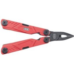 4K5 Tools MT 400 MultiTool Large 600.400A Couteau multifonction avec étui rouge, noir
